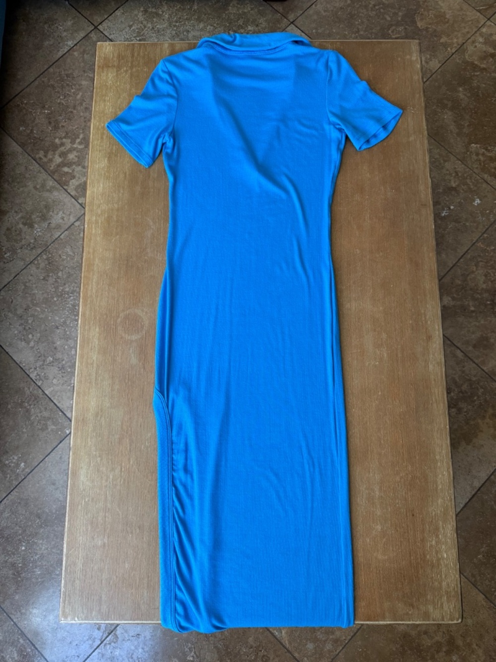 ALIX NYC Spencer Capri Blue Ribbed Bodycon Midi Dress REVOLVE Stretch Size L - Picture 6 of 14